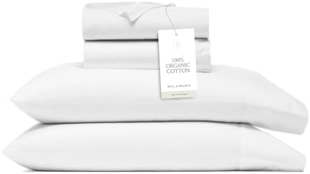 Boll Branch Percale Hemmed Sheet Set - King Size White