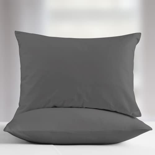 Ashton Sheets Luxury Egyptian Cotton Pillowcases Set of 2 - Dark Grey