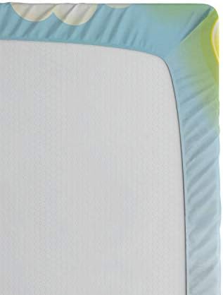 Ambesonne Multicolor Cartoon Airplane Fitted Sheet