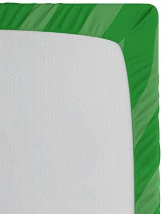 Ambesonne Christmas Alphabet N Fitted Sheet Green Dark Coral White