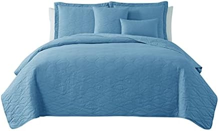 Hearth Harbor Quilt Set Twin Size - Blue Heaven