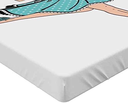 Ambesonne Pin Up Girl Fitted Sheet Set