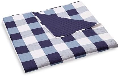 TRULY SOFT Navy Buffalo Plaid Twin XL Quilt Set