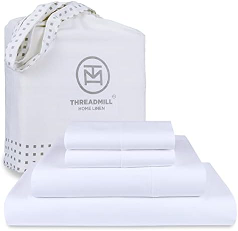 Threadmill Supima Cotton Sheets California King 1000 Thread Count 4 Pc Set