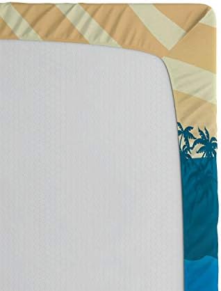 Ambesonne Beach Fitted Sheet - Summer Vibes Ocean Blue