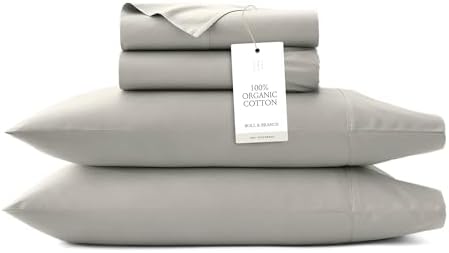 Boll Branch Percale Hemmed Sheet Set - Queen Pewter