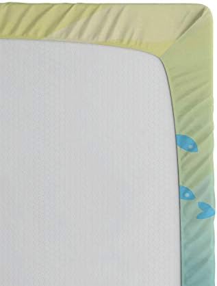 Ambesonne Mermaid Fitted Sheet Coral Blue