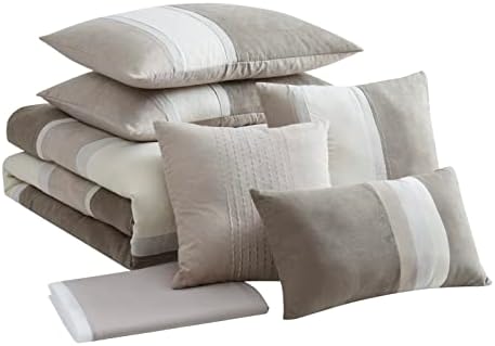 Sweet Home Collection King Comforter Set with Shams Pillows and Bed Skirt