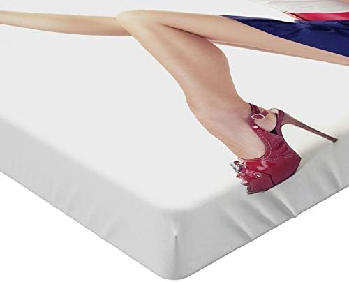 Ambesonne Pin Up Girl Fitted Sheet - Navy Red White California King