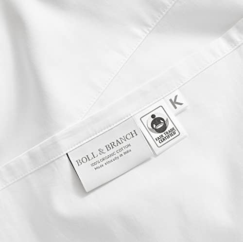Boll Branch Percale Hemmed Sheet Set - King Size White