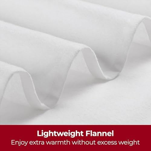 Mellanni Flannel Sheet Set - 3 Piece Twin XL White
