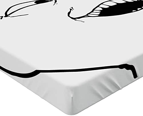 Ambesonne Humor Fitted Sheet - Meme Face California King Black and White