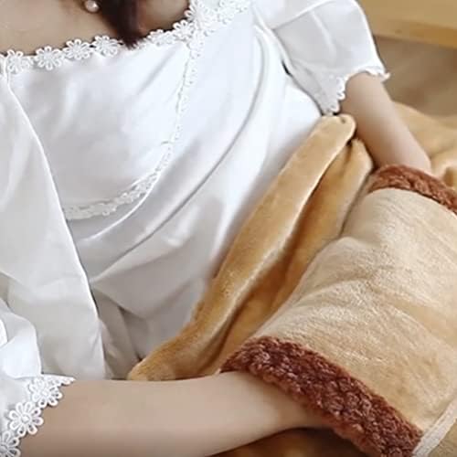 Heated Throw Blanket with USB Cable and Hand Warmer Pocket