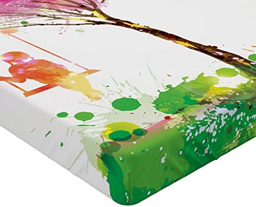 Ambesonne Spring Blossom Watercolor Sheet Set