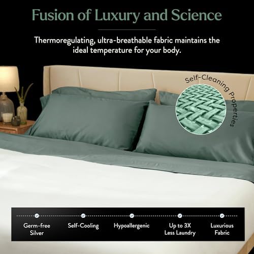 Miracle Made Cotton Sheet Set - Sage Green Queen 4 Piece