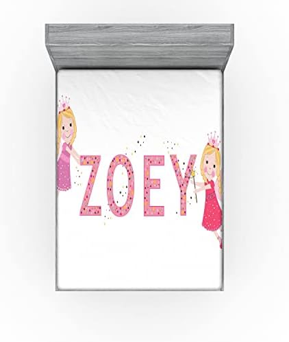 Ambesonne Zoey Fitted Sheet with Magic Creatures Design