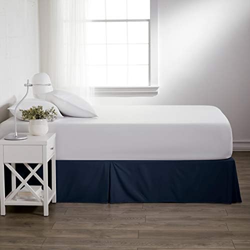 IENJOY Home Navy Twin Bed Skirt - 100 Microfiber