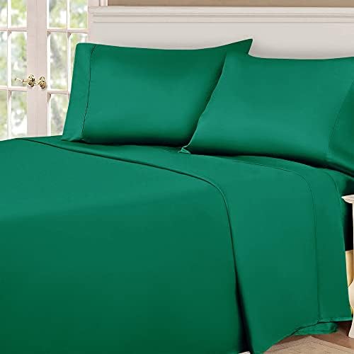 Superior Egyptian Cotton 530 Thread Count Bed Sheet Set Twin XL Green