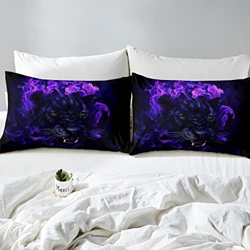 Feelyou Leopard Bed Sheet Set TwinXL Kids Safari Decor