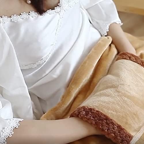 Jeorywoet Warm Electric Throw Blanket with USB Cable and Hand Warmer Pocket