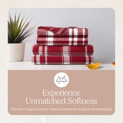 Whisper Organics Organic Cotton Flannel Sheet Set Cal King