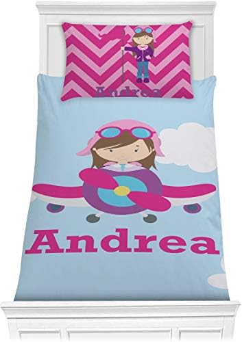 Personalized Girl Pilot Comforter Set Twin XL