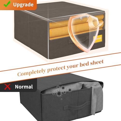 EnHomee 4 Pack Bed Sheet Organizer 240L Grey 1