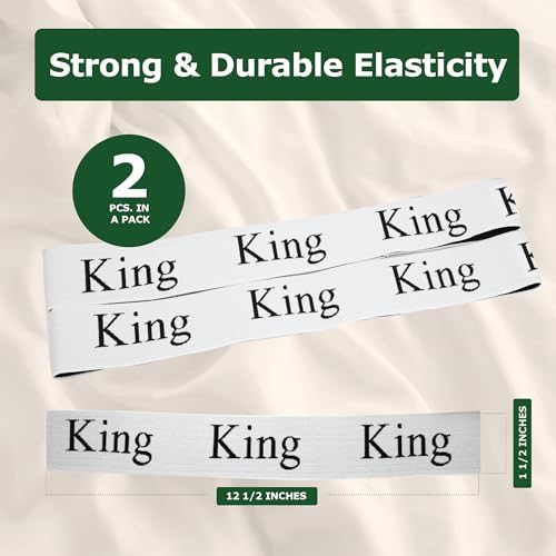 ECOHomes Bed Sheet Organizer Elastic Bands - 2PCS White King