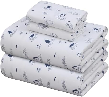 ZOYER Flannel Sheets Queen Set - Deep Pocket Double Brushed 4 Piece