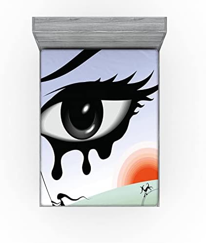 Ambesonne Eye Fitted Sheet Multicolor California King