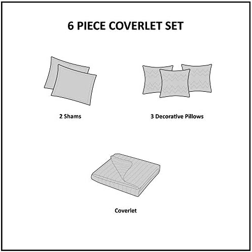 Madison Park Lola 6 Piece Cotton Quilt Set