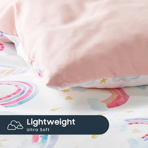 Wake In Cloud - Twin Size Rainbow Bedding Set for Girls