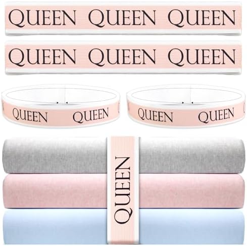 Kelofty Bed Sheet Organizers with Labels - 2Pcs Queen Size