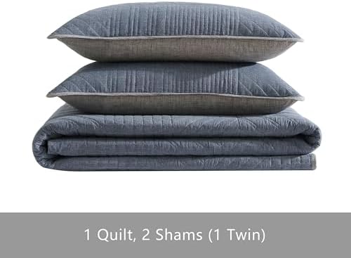 Eddie Bauer Twin Quilt Set - Reversible with Matching Sham