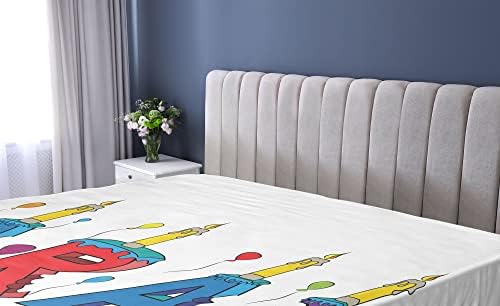 Ambesonne Sarah Fitted Sheet Multicolor