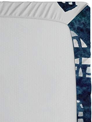 Ambesonne Urban Fitted Sheet Ginger and Petrol Blue California King 1