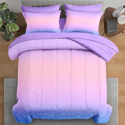 Pamnest Comforter Set Queen Size Star Pattern 7 Pcs