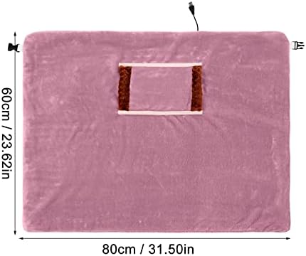 USB Heated Throw Blanket - Blue 60x80 cm Cashmere