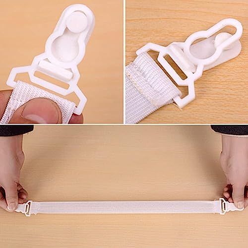 Jowxsx Bed Sheet Straps White for Twin Queen King
