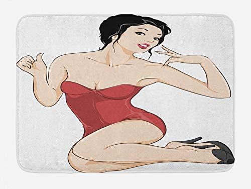 Ambesonne Pin Up Girl Bath Mat 302 x 20 1