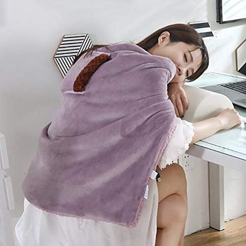 USB Heated Throw Blanket - Blue 60x80 cm Cashmere
