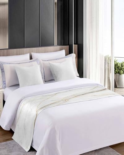 Sabolny Marble Bed Runner Scarf King Size Grey 1
