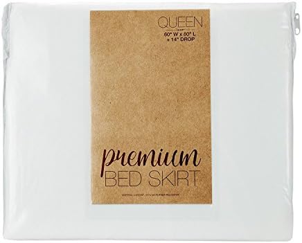 IENJOY Home Premium Pleated Bed Skirt White Full