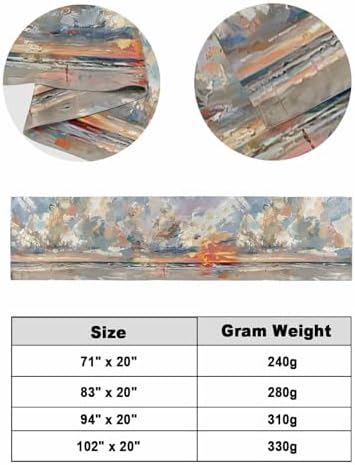 Sabolny Abstract Orange Cal King Bed Runner Scarf 1