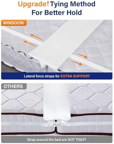 WINSOON Twin to King Bed Bridge - 12 Inch One Piece Foam Converter