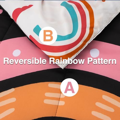 A Nice Night Cartoon Rainbow Comforter Set 6 Pcs Twin