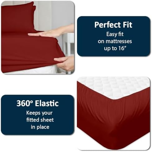 Cottingon Luxury 4-Piece Cal King Sheets Set