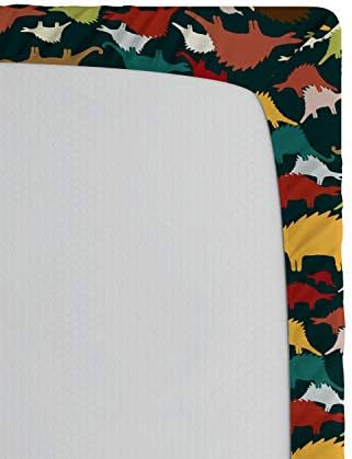 Ambesonne Velociraptor Fitted Sheet with Elastic Deep Pocket California King