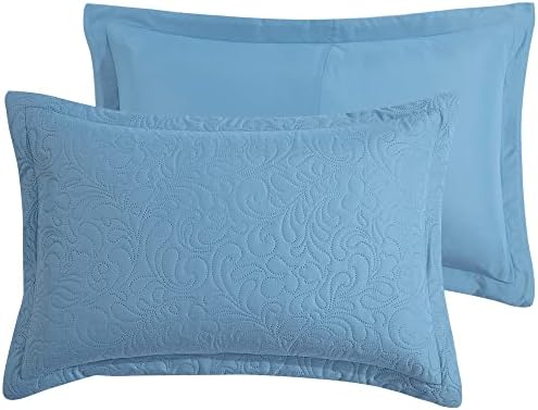 HOMBYS Alaska King 132x120 Bedspread Set Blue