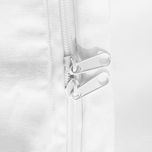 NTBAY Twin Duvet Cover Set with Zipper Closure White